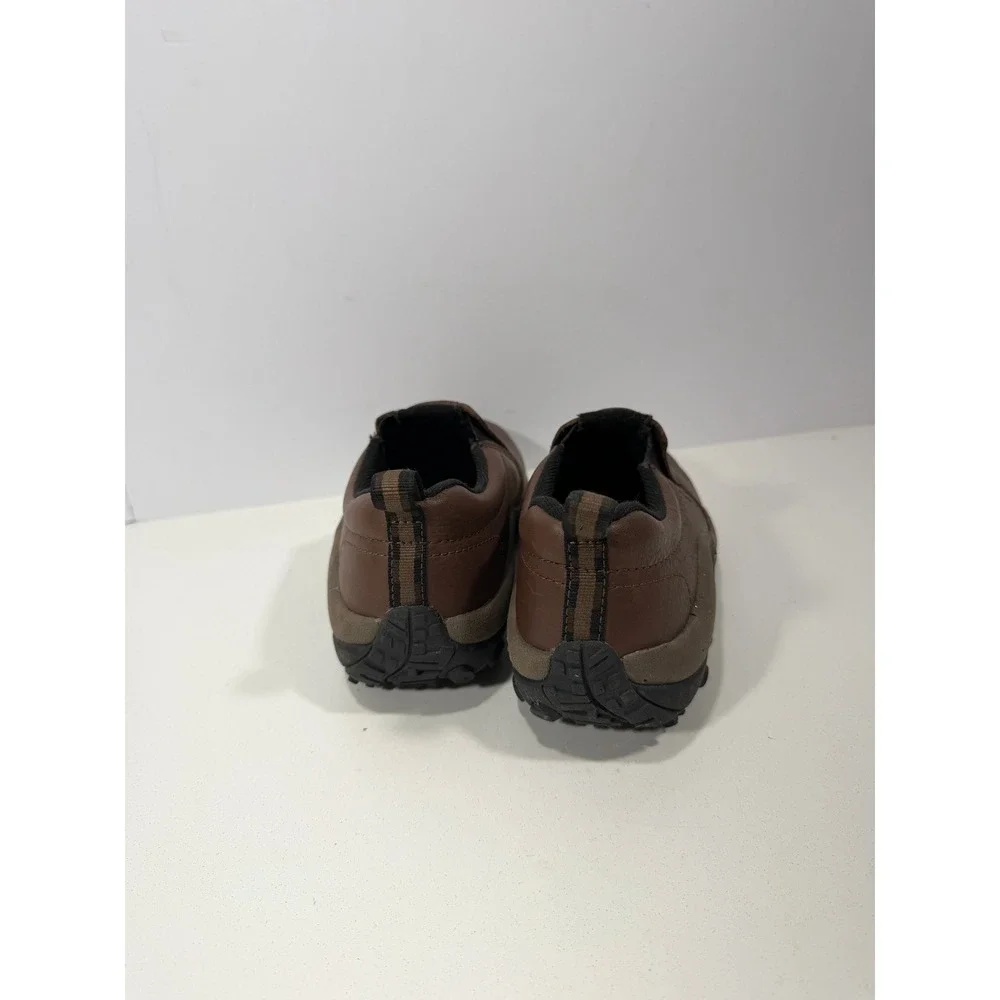 Merrell‎ Mens Jungle Moc Brown Leather Slip On Hiking Shoes J39817 Size 7